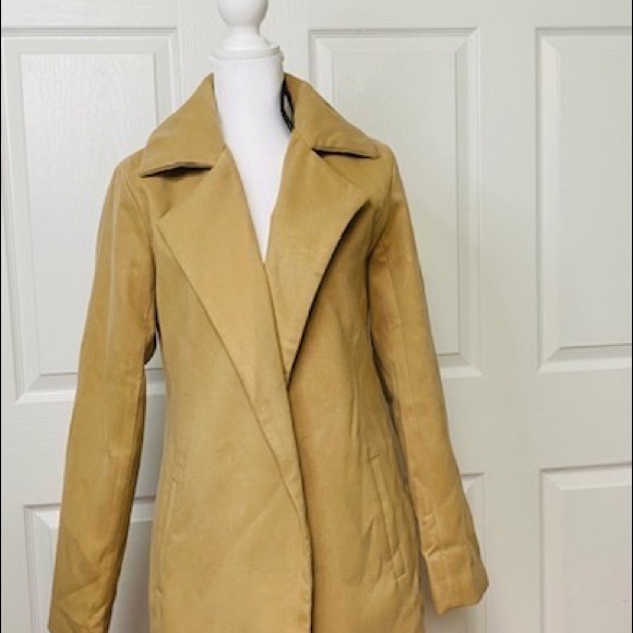 Fashion Nova Jackets & Blazers - Fashion Nova Upper East Side Buttonless Coat. size:s  color:Carmel